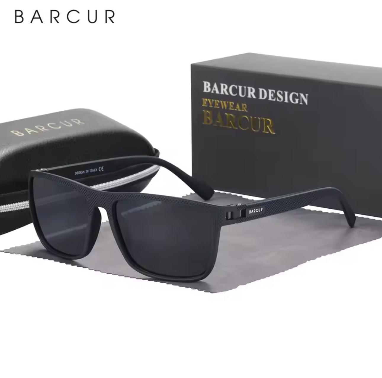 BARCUR Design TR90 Sunglasses-Black Gray
