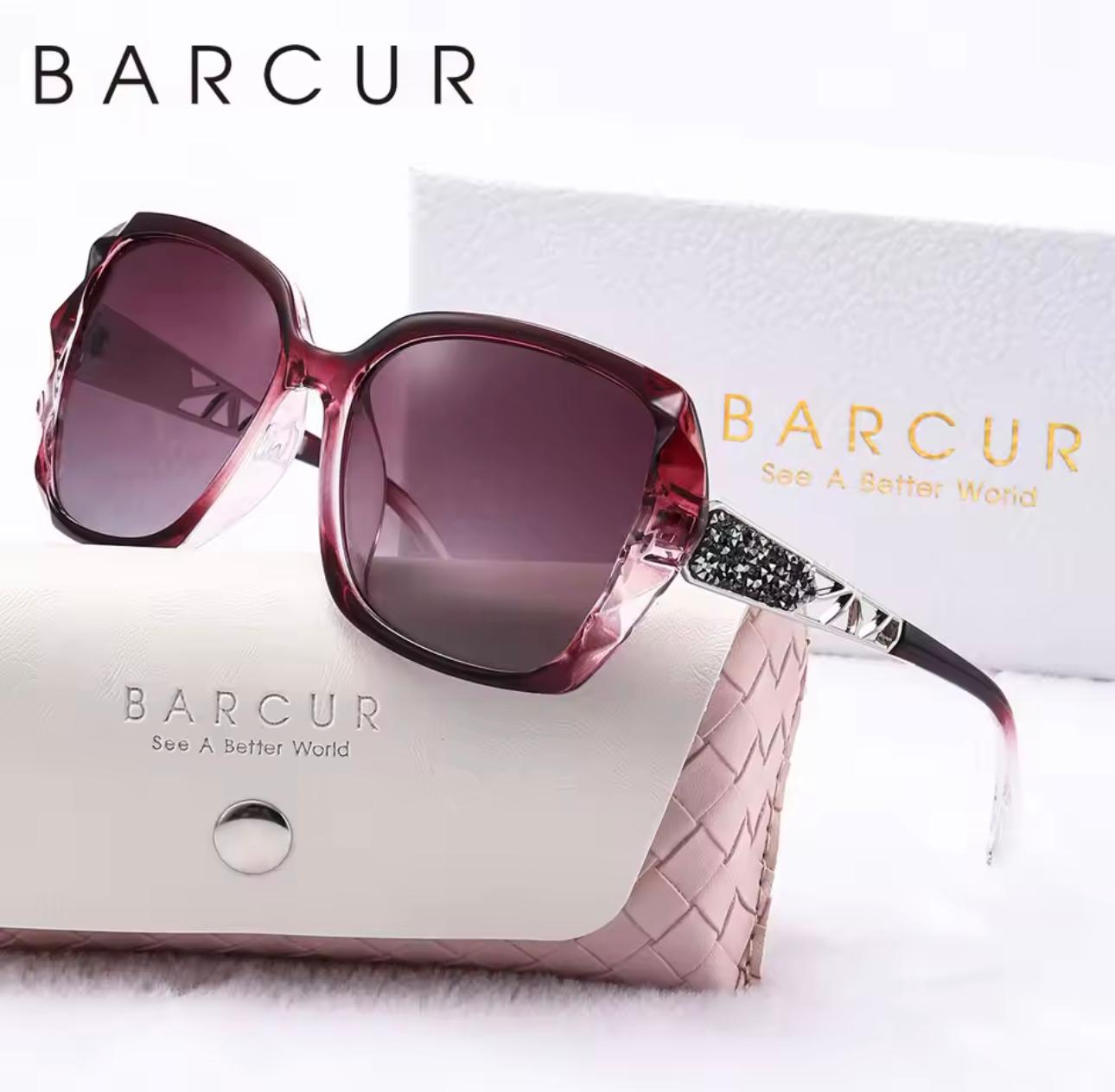 BARCUR Trendy Women Polarized Sunglasses Butterfly - ClearPurple
