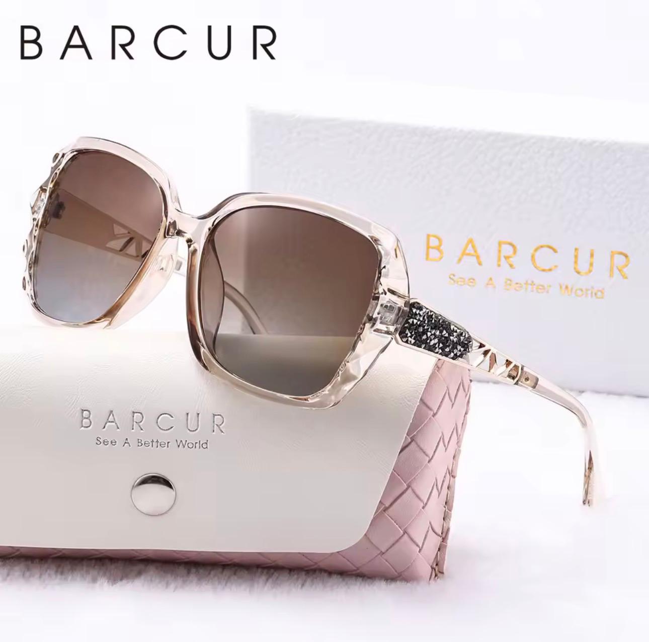 BARCUR Trendy Women Polarized Sunglasses Butterfly - ClearTea