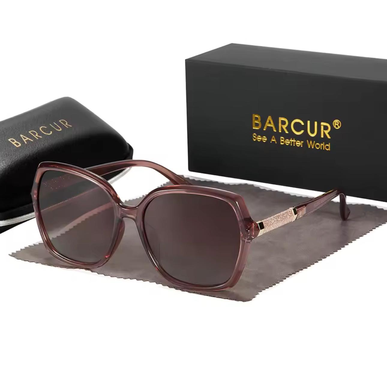 BARCUR Women Polarized Sunglasses UV400 - Dark Tea Gradient