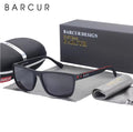 BARCUR Polarized Sunglasses for Men Utralight Spoorts Mens Sun Glasses Women Eyewear Accessory Oculos-Black