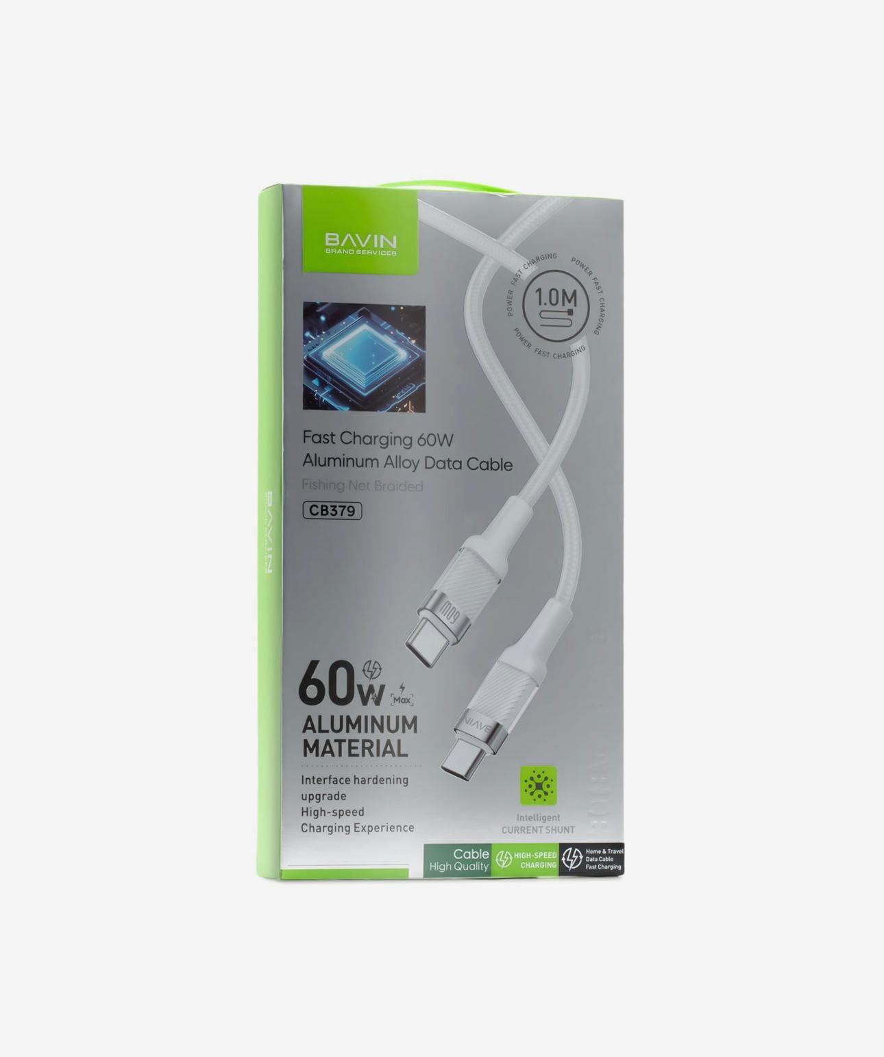 Bavin Aluminium Alloy Fast Charging Cable, 1m
