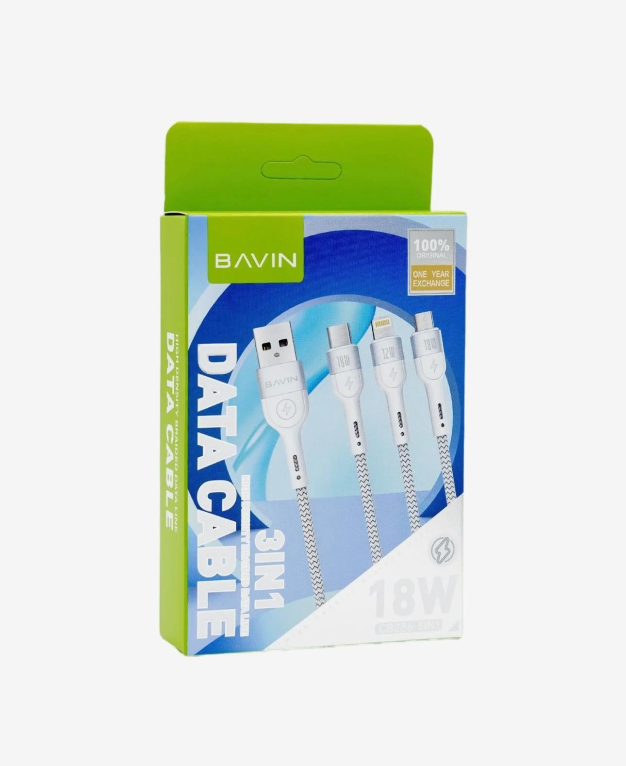 Bavin 3-in-1 Fast Charging Cable, 18W