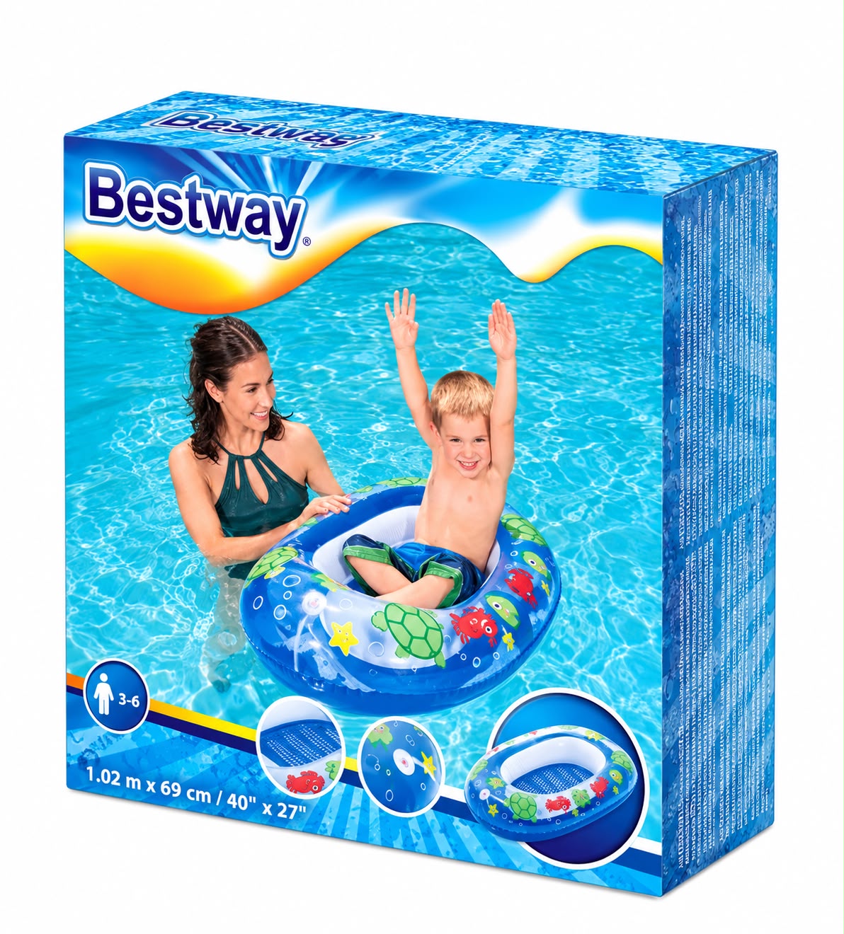 BESTWAY 102cm x 69cm Kiddie Raft