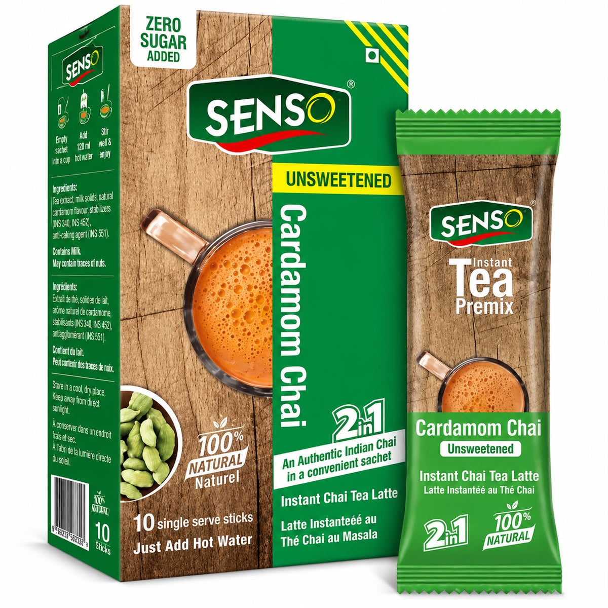 Senso 14gm Cardamom Unsweet Tea Premix ()