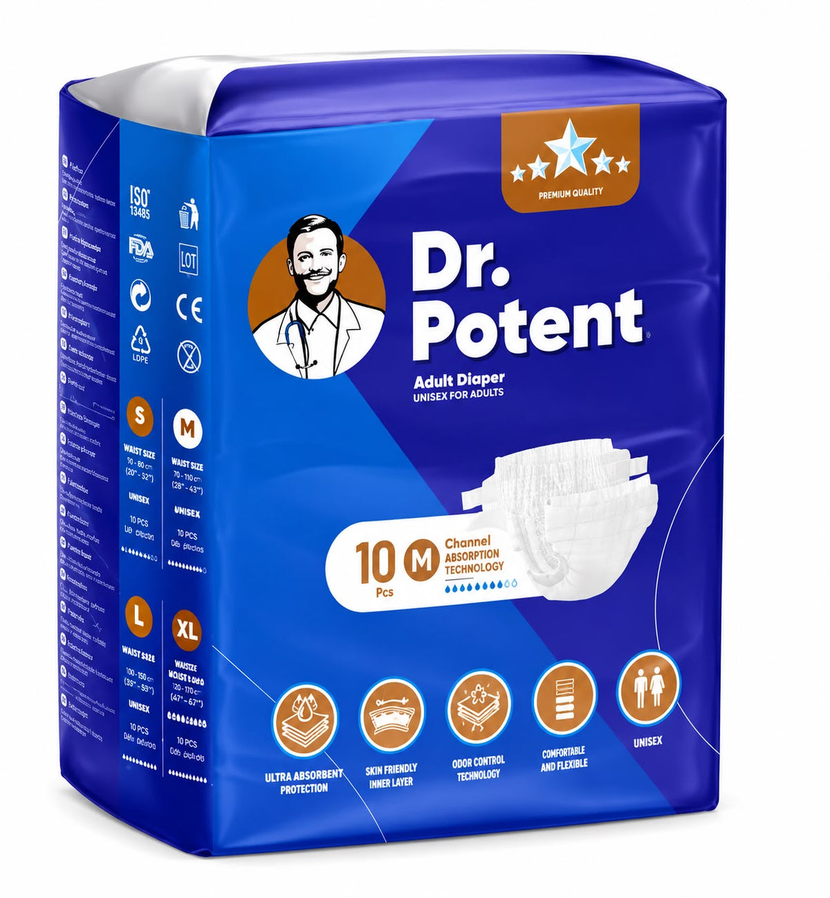 Dr. Potent Adult Diapers – M