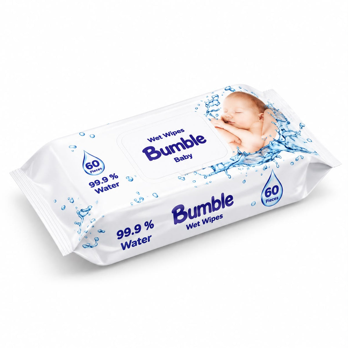 Bumble Baby Water Wet Wipes – 60 wipes