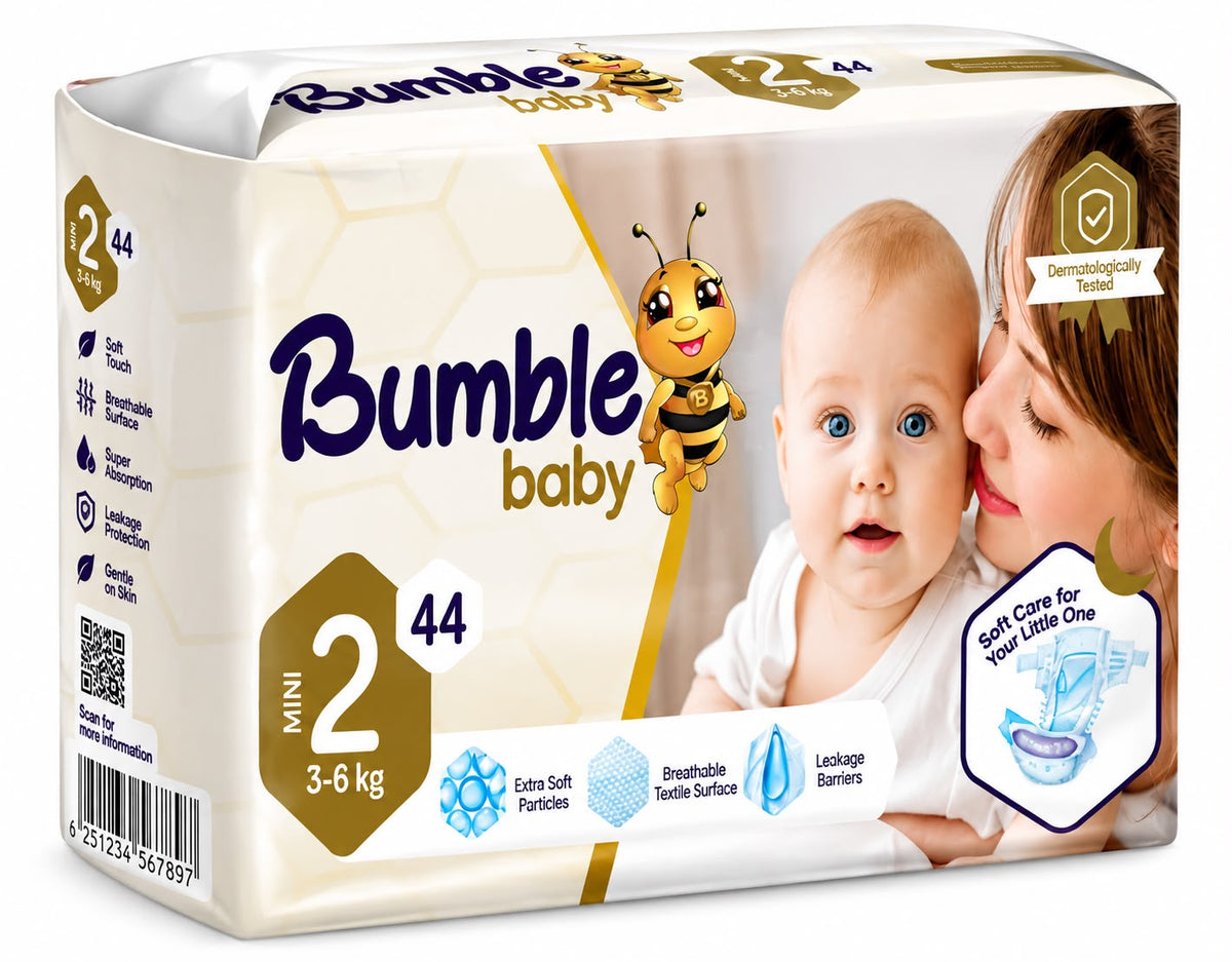 Bumble Baby Diapers Size 2 – 44 Pieces (3–6 kg)